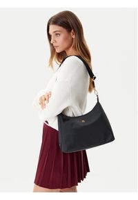 TOMMY HILFIGER - Tommy Hilfiger Torebka Popette Shoulder Bag AW0AW17937 Czarny. Kolor: czarny. Materiał: skórzane #3