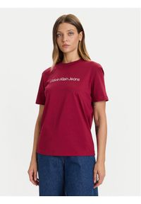Calvin Klein Jeans T-Shirt LV047C912G Czerwony Regular Fit. Kolor: czerwony. Materiał: bawełna