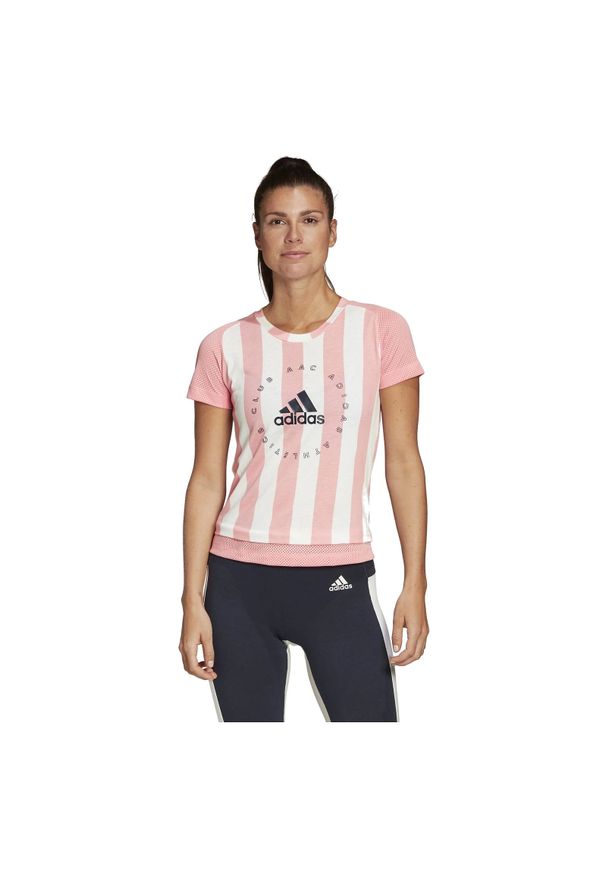 Adidas - Koszulka damska adidas Slim Graphic FI6746. Materiał: materiał, poliester, bawełna, wiskoza. Sport: fitness