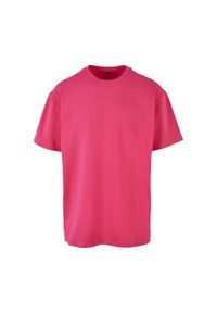 BUILD YOUR BRAND - Ponadwymiarowa Koszulka Dla Dorosłych Unisex Heavyweight. Kolor: różowy