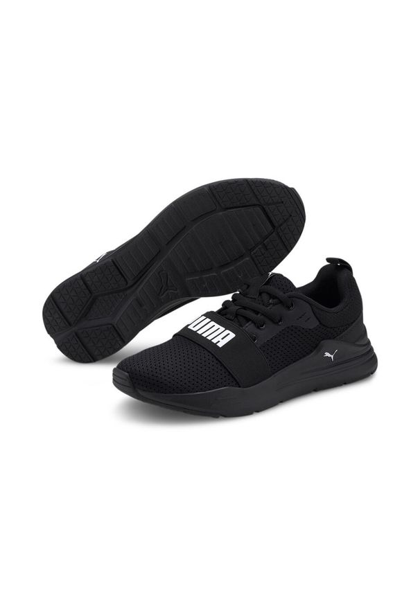 Buty do chodzenia dla dzieci Puma Wired Run JR. Zapięcie: sznurówki. Kolor: biały, czarny, wielokolorowy. Materiał: syntetyk, materiał. Szerokość cholewki: normalna. Sport: turystyka piesza, bieganie