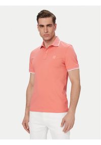 BOSS Polo Passertip 50507699 Czerwony jasny Slim Fit. Typ kołnierza: polo. Kolor: czerwony. Materiał: bawełna #1