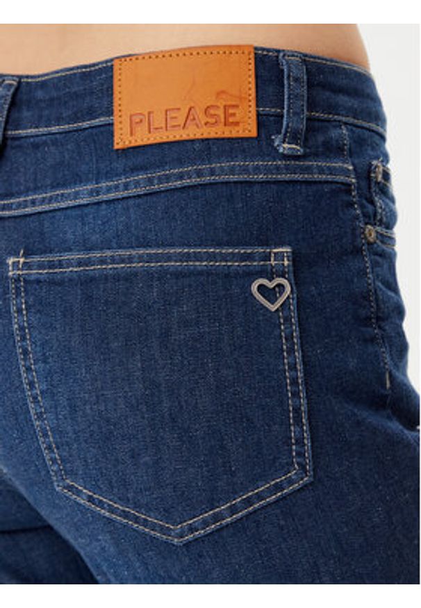 Please Jeansy P66MBQ2CAZ Granatowy Regular Fit. Kolor: niebieski