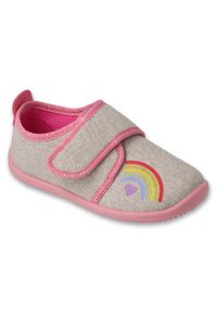 Befado obuwie dziecięce 902X020 beżowy. Kolor: beżowy. Materiał: tkanina