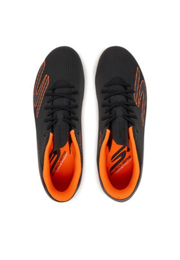 skechers - Skechers Buty do piłki nożnej Gold Fg 252116 BKOR Czarny. Kolor: czarny. Materiał: skóra