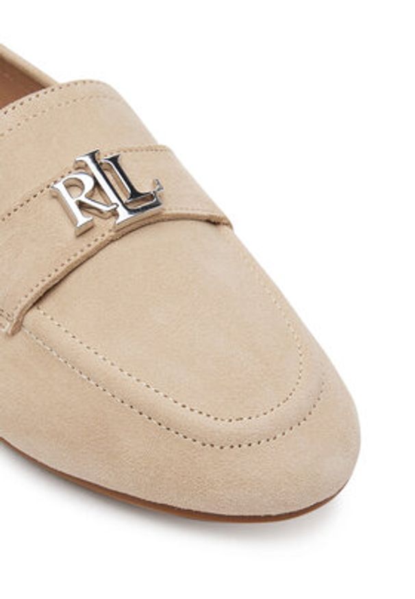 Lauren Ralph Lauren - LAUREN RALPH LAUREN Loafersy Averi III 802946809010 Beżowy. Kolor: beżowy. Materiał: zamsz, skóra