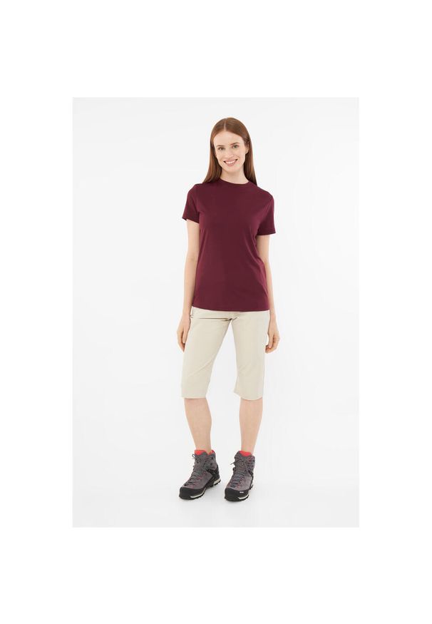 Viking - T-shirt damski VIKING Salen Lady Merino. Kolor: czerwony, brązowy, wielokolorowy