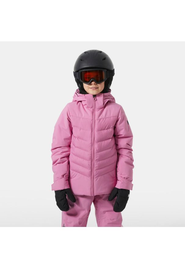 Kurtka z kapturem dla dziewczynki Helly Hansen Astra. Typ kołnierza: kaptur. Kolor: różowy. Materiał: puch. Sezon: zima. Sport: narciarstwo