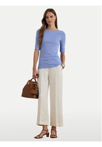 Lauren Ralph Lauren - LAUREN RALPH LAUREN Bluzka 200654963199 Błękitny Slim Fit. Kolor: niebieski. Materiał: bawełna #6