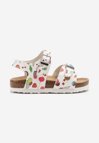 Born2be - Białe Sandały z Ozdobnymi Klamrami Zireliae. Okazja: na co dzień. Zapięcie: klamry. Kolor: biały. Sezon: lato. Styl: casual, elegancki