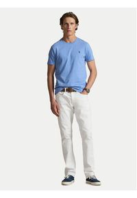 Polo Ralph Lauren T-Shirt 710671438441 Niebieski Custom Slim Fit. Typ kołnierza: polo. Kolor: niebieski. Materiał: bawełna #3