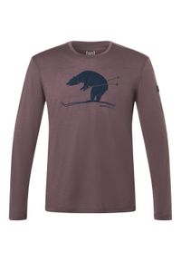 Koszulka z długim rękawem męska SUPER.NATURAL M Ski Karl LS. Kolor: fioletowy. Długość rękawa: długi rękaw. Długość: długie