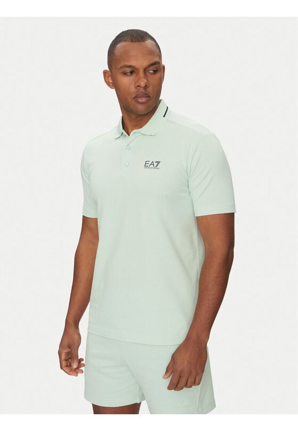 EA7 Emporio Armani Polo 7M000184 AF13511 U9060 Niebieski Regular Fit. Typ kołnierza: polo. Kolor: niebieski. Materiał: bawełna