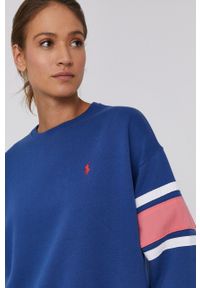 Polo Ralph Lauren - Bluza. Typ kołnierza: polo. Kolor: niebieski. Długość rękawa: długi rękaw. Długość: długie. Wzór: aplikacja #4