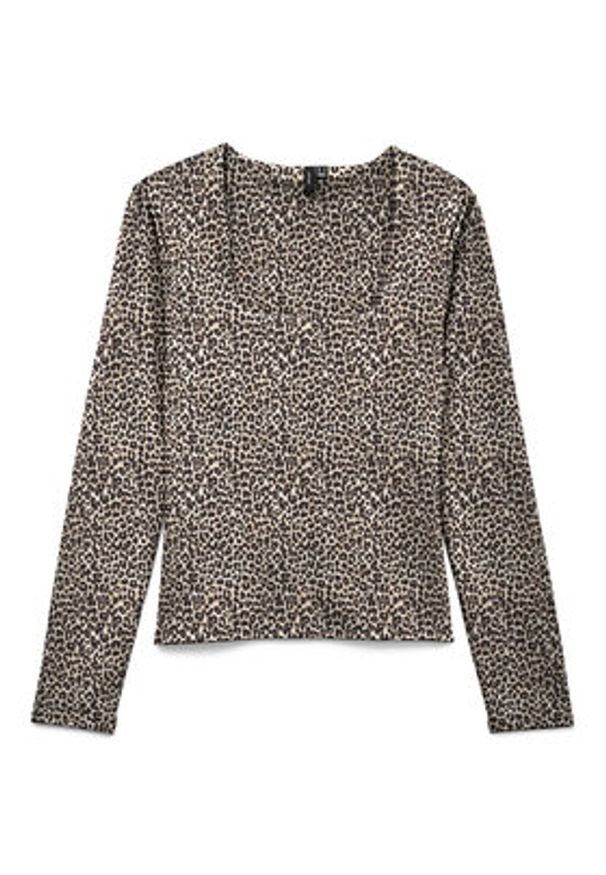Vero Moda Bluzka Million 10334613 Beżowy Regular Fit. Kolor: beżowy. Materiał: syntetyk