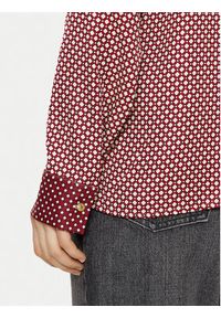 TOMMY HILFIGER - Tommy Hilfiger Koszula WW0WW44036 Bordowy Relaxed Fit. Kolor: czerwony. Materiał: wiskoza #3