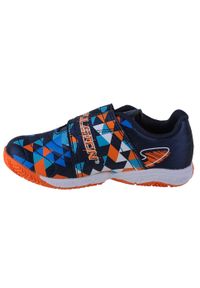 Buty do futsalu dla dzieci Joma Propulsion Jr. Zapięcie: rzepy. Kolor: pomarańczowy, wielokolorowy, niebieski. Materiał: materiał, syntetyk. Szerokość cholewki: normalna. Sport: turystyka piesza