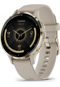 GARMIN - Zegarek sportowy Garmin Venu 3S Beżowy (010-02785-02). Kolor: beżowy. Styl: sportowy