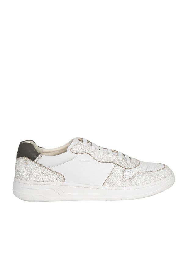 Geox Sneakersy "Magnete" | U25DXA 03185 | Mężczyzna | Biały. Okazja: na spacer, na co dzień. Nosek buta: okrągły. Kolor: biały. Materiał: skóra. Sezon: lato. Sport: turystyka piesza