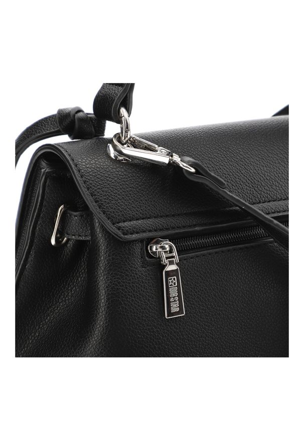 Big-Star - Czarna Modna Torebka Big Star Stylowy Kuferek Damski. Kolor: czarny. Materiał: skórzane. Styl: elegancki