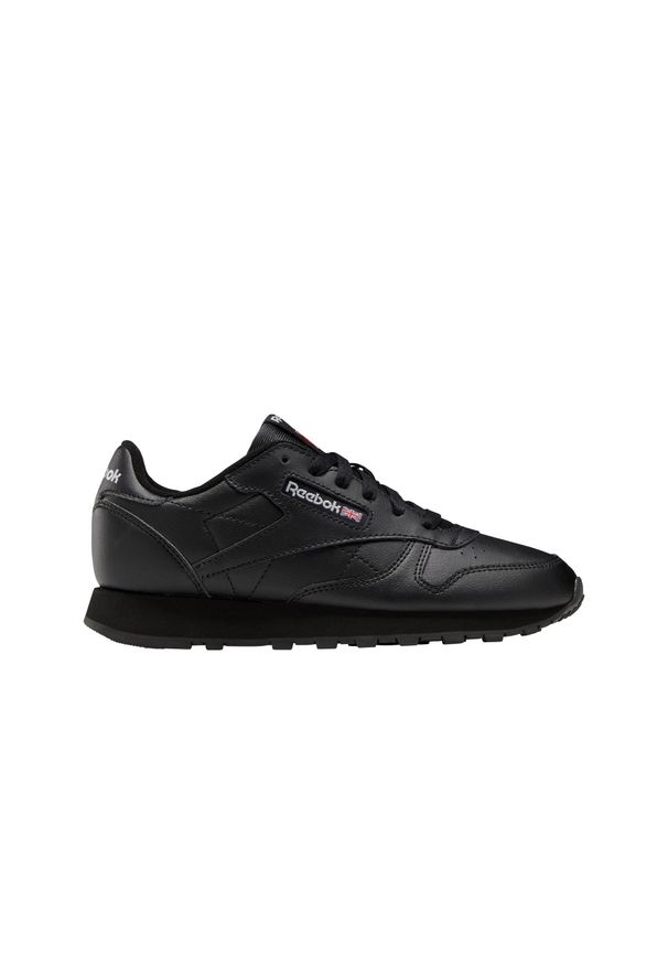 Reebok - Buty na co dzień młodzieżowe REEBOK CLASSIC LEATHER skóra. Okazja: na co dzień. Zapięcie: sznurówki. Kolor: czarny. Materiał: materiał, skóra. Szerokość cholewki: normalna. Model: Reebok Classic. Sport: turystyka piesza