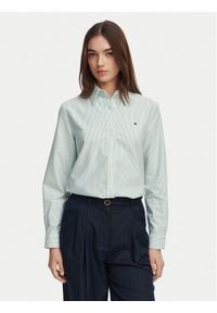TOMMY HILFIGER - Tommy Hilfiger Koszula WW0WW46111 Zielony jasny Relaxed Fit. Kolor: zielony. Materiał: bawełna #1