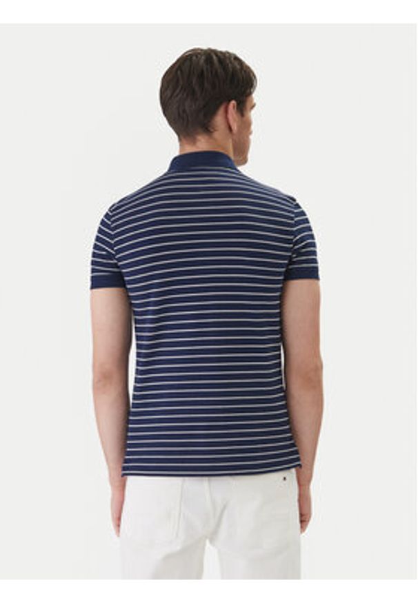 TOMMY HILFIGER - Tommy Hilfiger Polo 1985 MW0MW17771 Granatowy Slim Fit. Typ kołnierza: polo. Kolor: niebieski. Materiał: bawełna