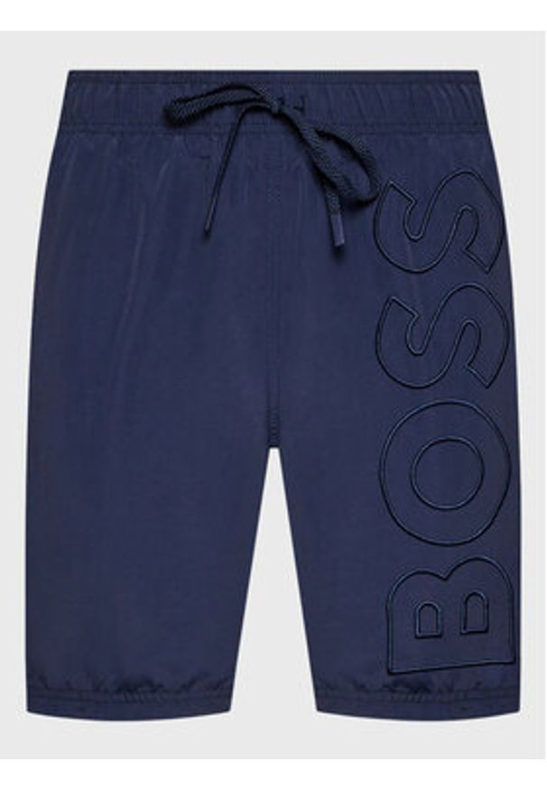 BOSS - Boss Szorty kąpielowe Whale 50469329 Granatowy Regular Fit. Kolor: niebieski. Materiał: syntetyk
