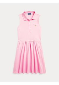 Polo Ralph Lauren Sukienka letnia 313903877001 Różowy Regular Fit. Typ kołnierza: polo. Kolor: różowy. Sezon: lato