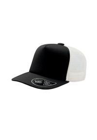 ATLANTIS - Rekordowa Czapka Trucker 5 Z Panelem Środkowym. Kolor: czarny