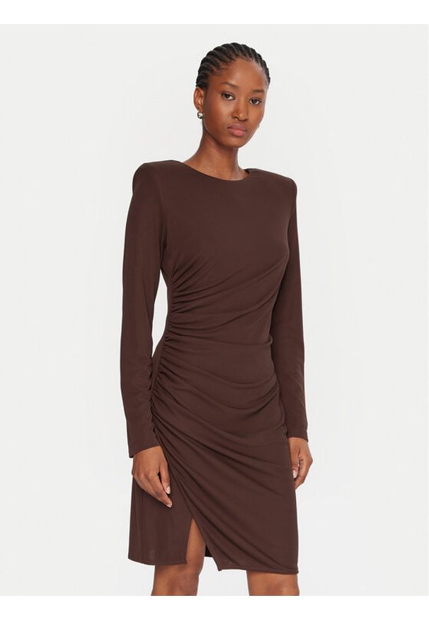 Gaudi Sukienka koktajlowa 521FD14009 Brązowy Slim Fit. Kolor: brązowy. Materiał: syntetyk. Styl: wizytowy