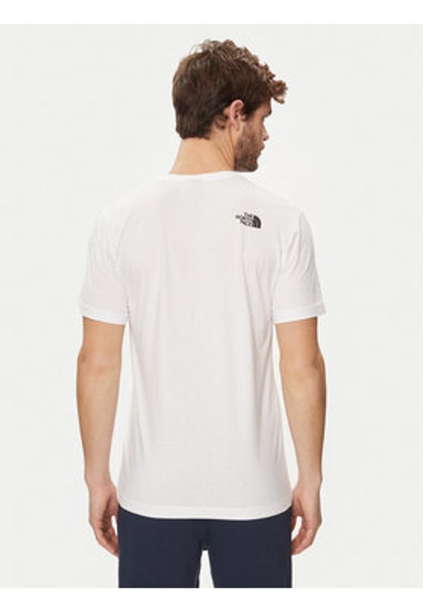 The North Face T-Shirt Never Stop NF0A87NS Biały Regular Fit. Kolor: biały. Materiał: bawełna