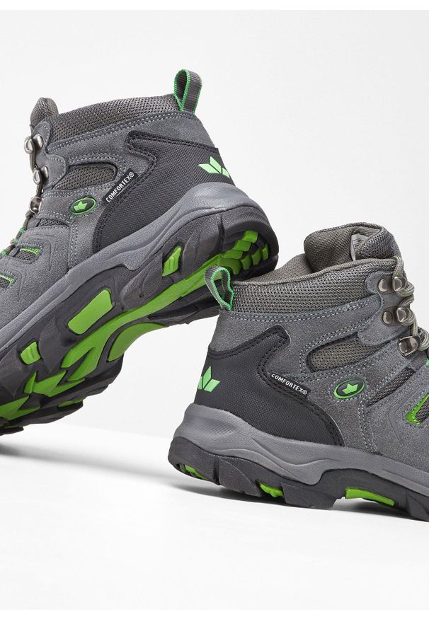 bonprix - Wysokie buty trekkingowe Lico. Kolor: szary