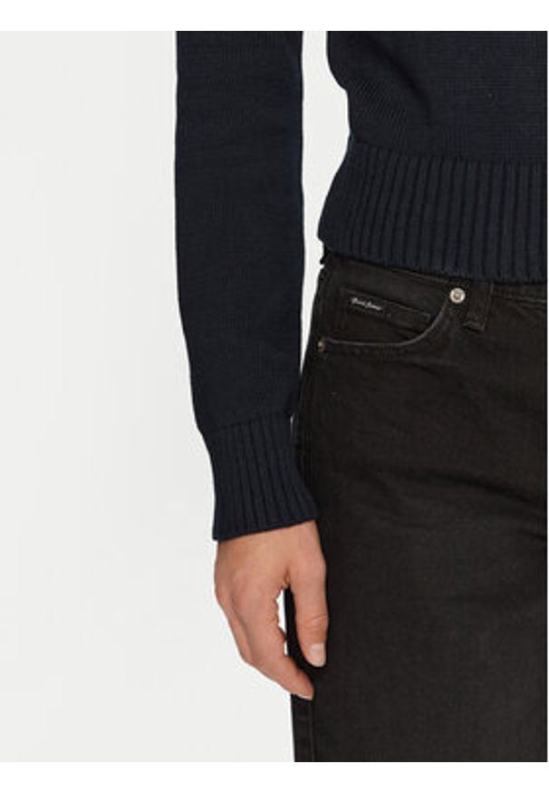 Guess Jeans Sweter W4BR10 Z3HM1 Niebieski Regular Fit. Kolor: niebieski. Materiał: bawełna