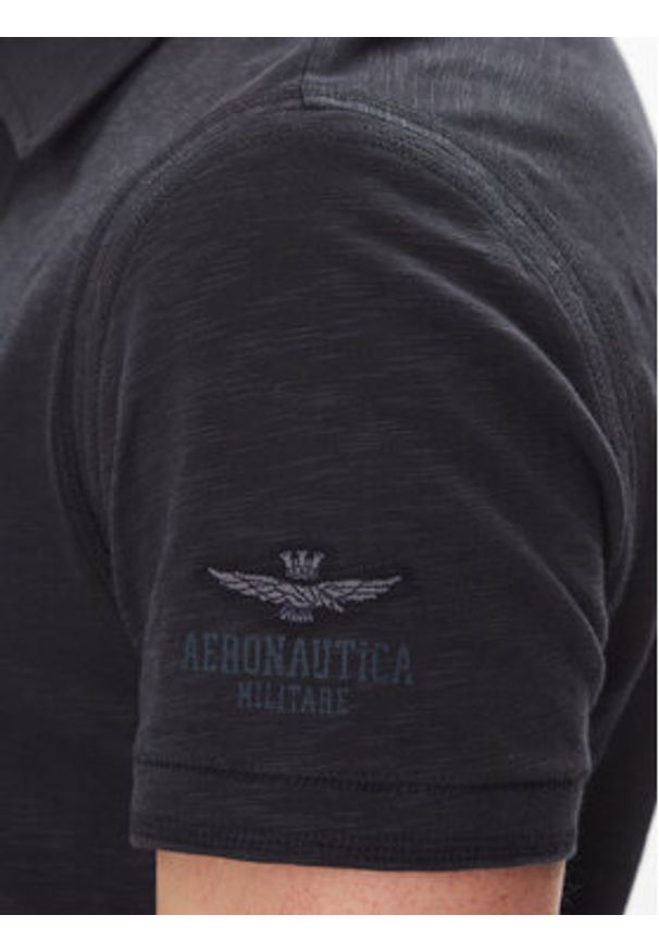 Aeronautica Militare Polo 251PO1857J680 Granatowy Regular Fit. Typ kołnierza: polo. Kolor: niebieski. Materiał: bawełna