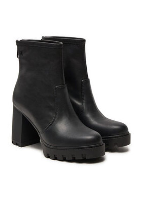 Calvin Klein Botki YW0YW01546 Czarny. Kolor: czarny. Materiał: skóra