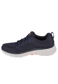 skechers - Buty sportowe Sneakersy męskie, Skechers Go Walk 6 Avalo. Kolor: niebieski. Sport: turystyka piesza