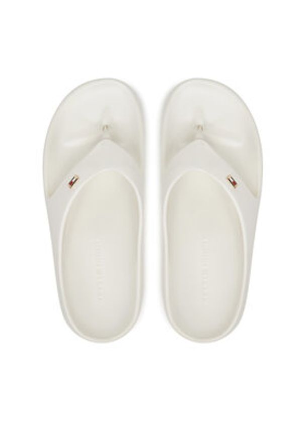 TOMMY HILFIGER - Tommy Hilfiger Japonki Th Comfort Beach Sandal FW0FW08522 Biały. Kolor: biały