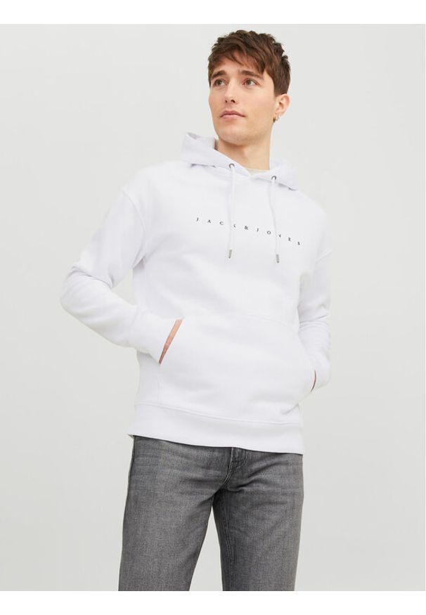 Jack & Jones Bluza 12233972 Biały Relaxed Fit. Kolor: biały. Materiał: syntetyk, bawełna