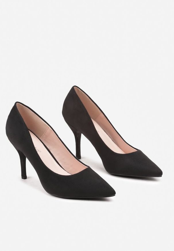 Renee - Czarne Eleganckie Szpilki ze Szpiczastym Noskiem Erisabet. Okazja: na co dzień. Nosek buta: szpiczasty. Kolor: czarny. Obcas: na szpilce. Styl: elegancki