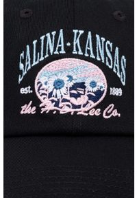 Lee czapka z daszkiem bawełniana kolor czarny z nadrukiem. Kolor: czarny. Materiał: bawełna. Wzór: nadruk #2