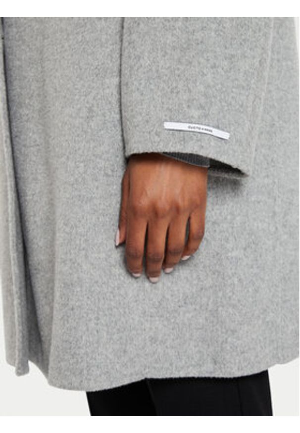 Marella Płaszcz wełniany Won 2423016041 Szary Regular Fit. Kolor: szary. Materiał: wełna, wiskoza