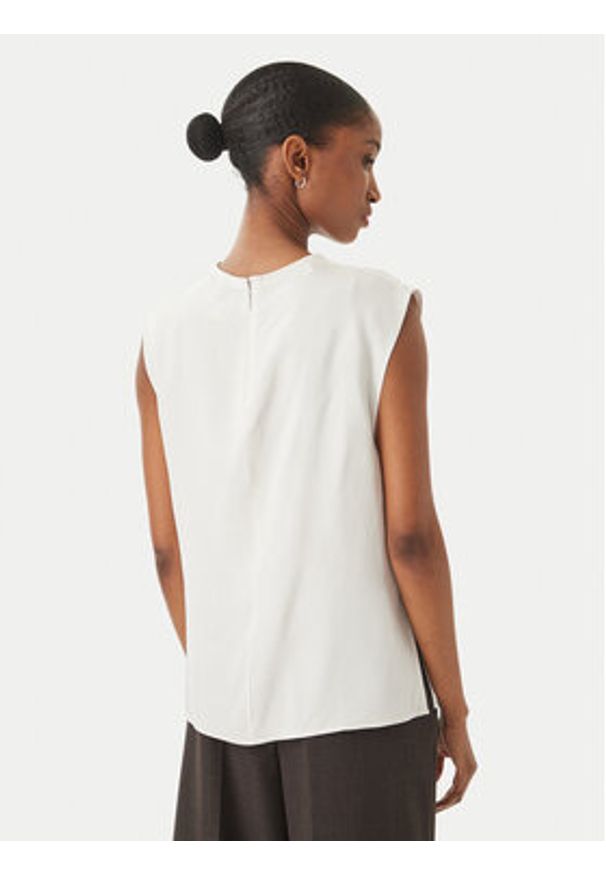 Calvin Klein Bluzka LV044F161G Biały Regular Fit. Kolor: biały. Materiał: wiskoza