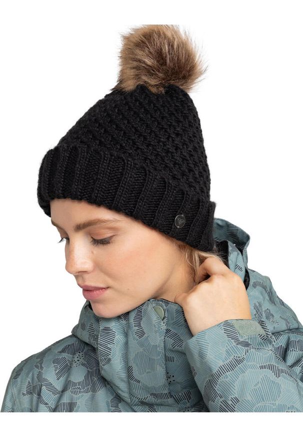 Roxy - Czapka z mankietem dla Kobiety BLIZZARD Czarny. Kolor: czarny. Materiał: dzianina, futro, polar, akryl, syntetyk
