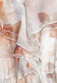 Born2be - Pomarańczowa Zwiewna Sukienka z Długim Rękawem Falbanami i Wiązanym Paskiem Aezera. Okazja: do pracy, na co dzień, na randkę. Kolor: pomarańczowy. Materiał: jeans, zamsz, poliester. Długość rękawa: długi rękaw. Typ sukienki: proste. Styl: elegancki, klasyczny, casual #3