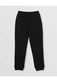Burberry - BURBERRY - Czarne spodnie dresowe. Kolor: czarny. Materiał: dresówka. Wzór: haft #4