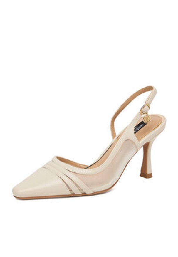 Nine West Szpilki CEO-CR422-D3005C Écru. Kolor: kremowy. Materiał: materiał. Obcas: na szpilce