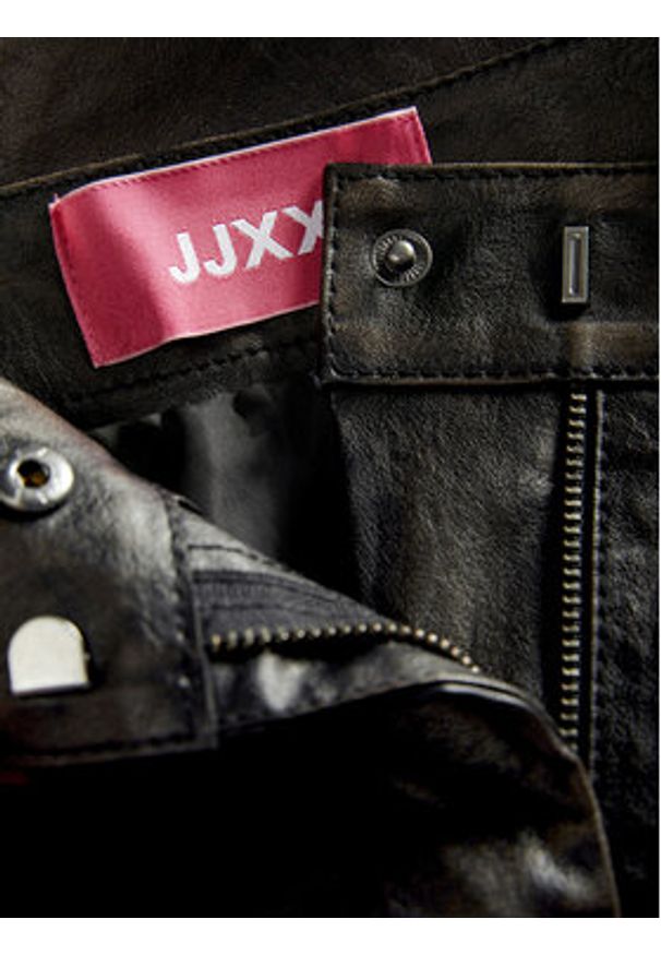 JJXX Spódnica z imitacji skóry Selma 12271904 Czarny Slim Fit. Kolor: czarny. Materiał: skóra
