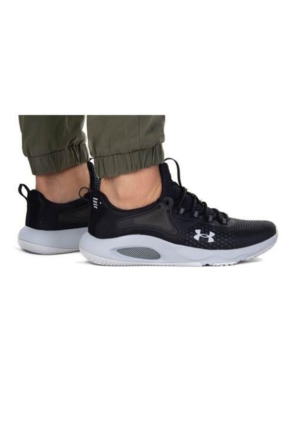 Buty do chodzenia męskie Under Armour Hovr Rise 4. Zapięcie: sznurówki. Kolor: wielokolorowy, czarny, szary. Materiał: guma, materiał, syntetyk. Szerokość cholewki: normalna. Sport: turystyka piesza
