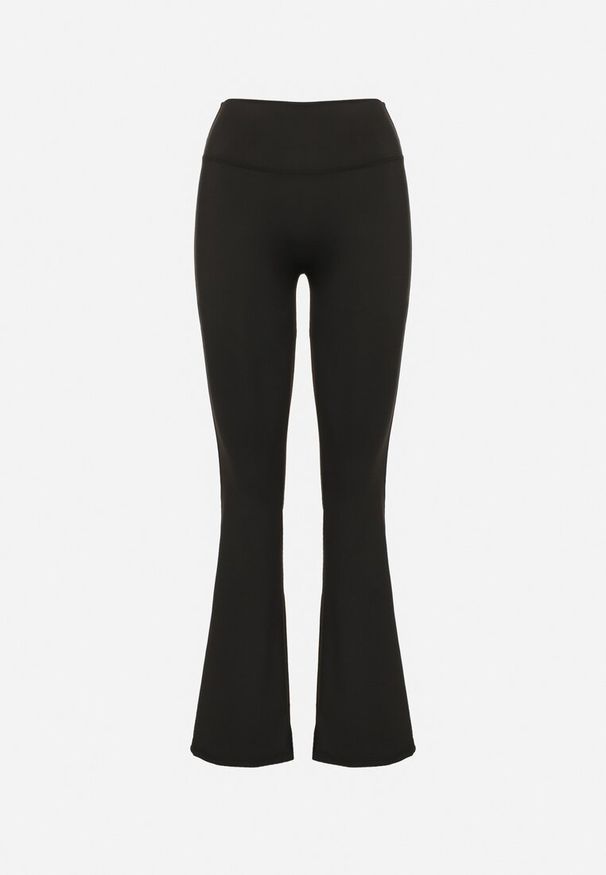 Born2be - Czarne Legginsy Typu Dzwony z Wysokim Stanem Orralise. Okazja: na co dzień. Stan: podwyższony. Kolor: czarny. Styl: casual